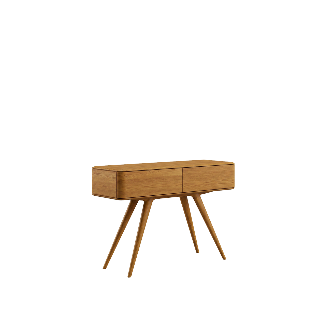 INIA Console Table, 2 Drawers, Oak