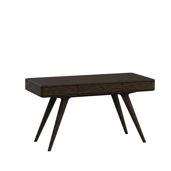 INIA scrivania, 3 cassetti, rovere