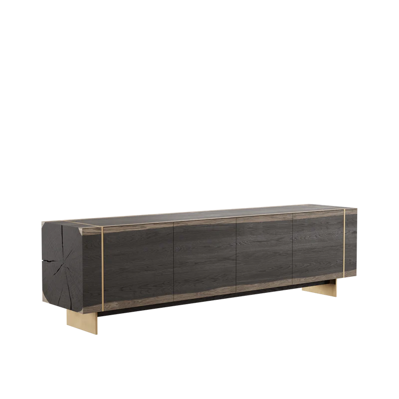 BEAMS bufet, 4 uși, stejar