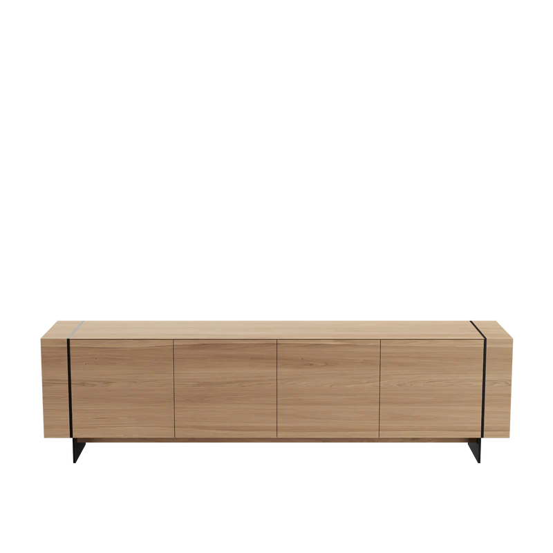 BEAMS bufet, 4 uși, stejar