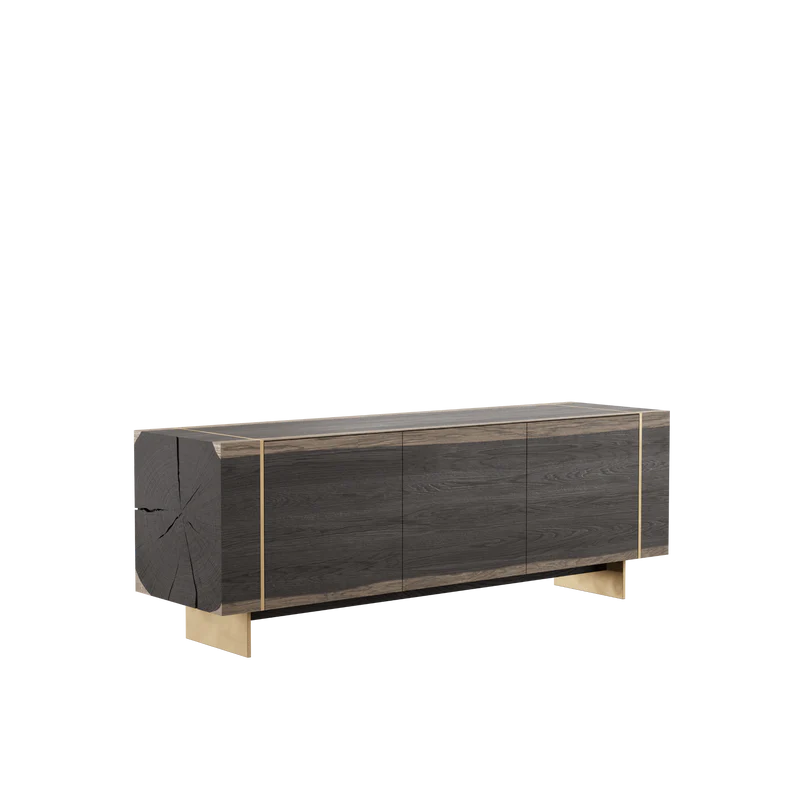 BEAMS bufet, 3 uși, stejar