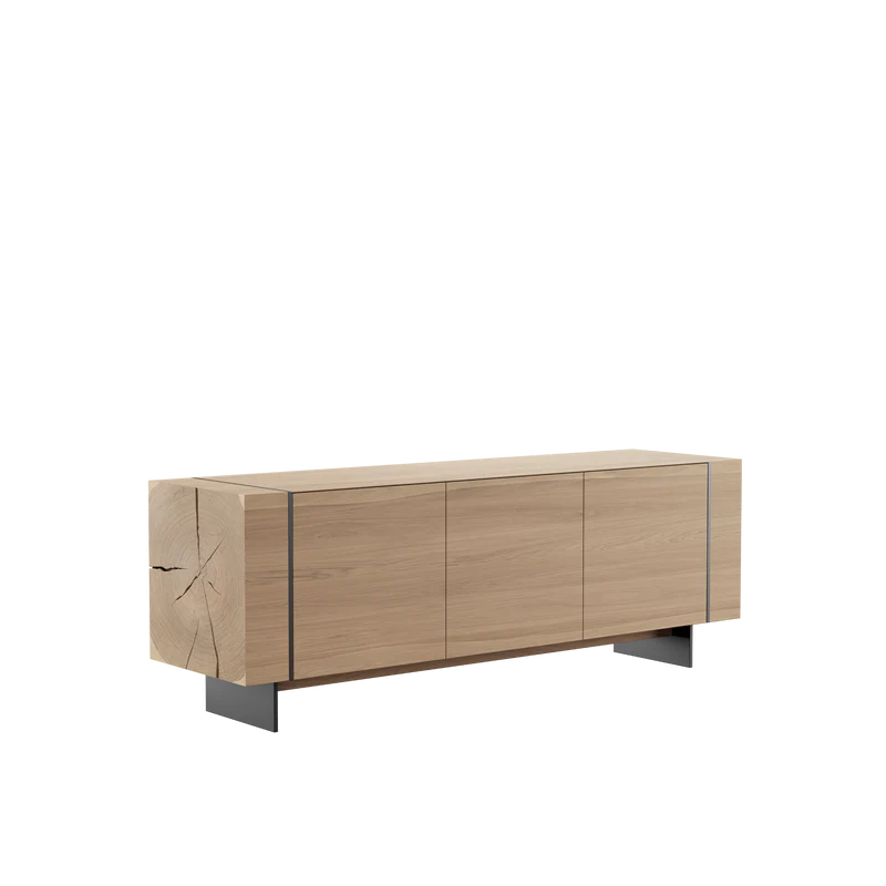 BEAMS bufet, 3 uși, stejar