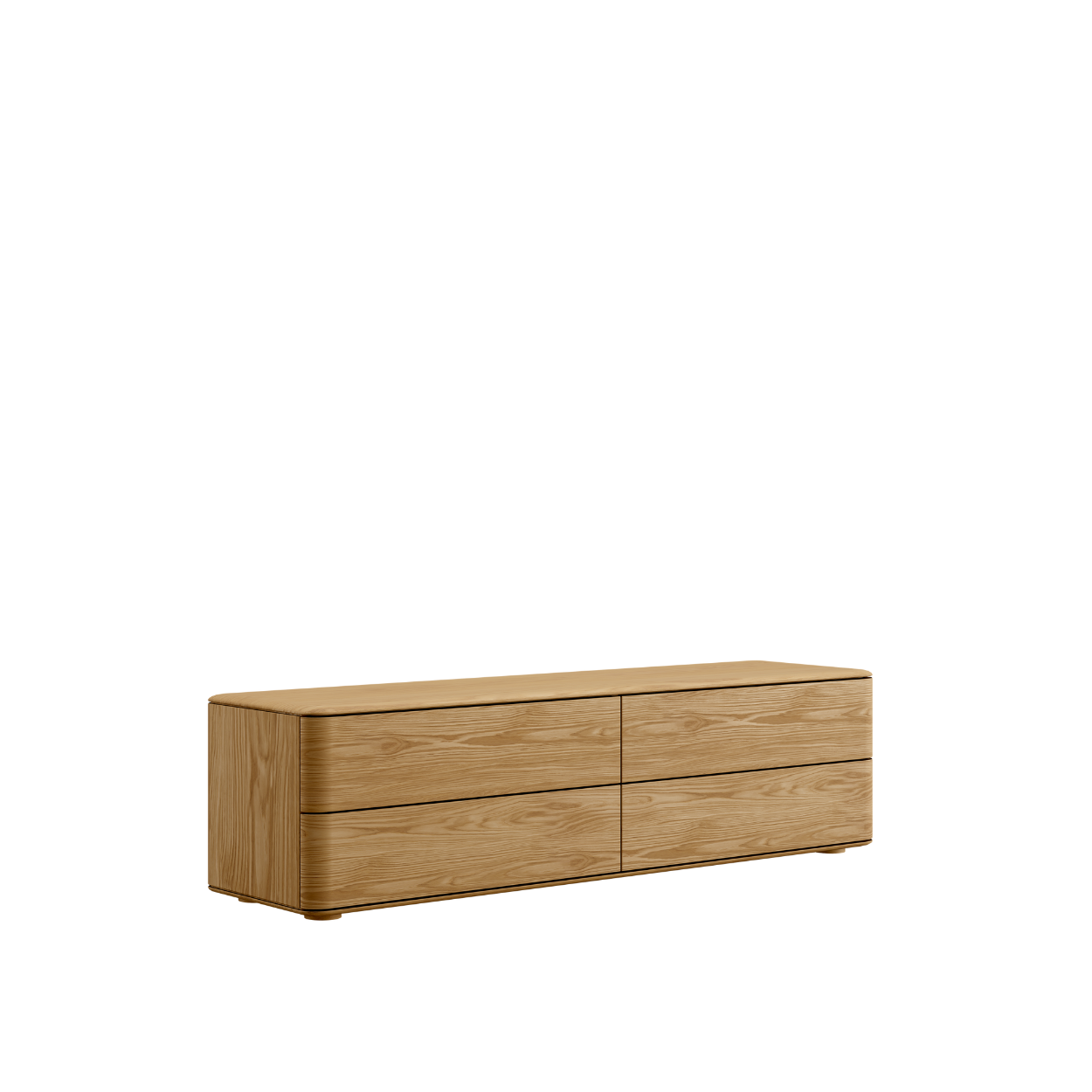 INIA comodă TV, 4 sertare, stejar