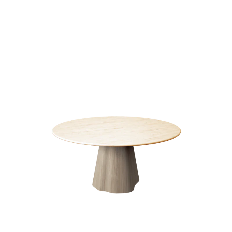 MARILYN masă de dining rotundă, stejar, blat ceramică