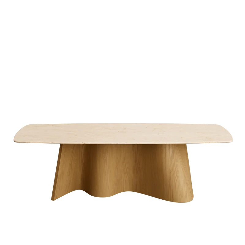 CORTINA masă de dining, stejar, blat ceramică