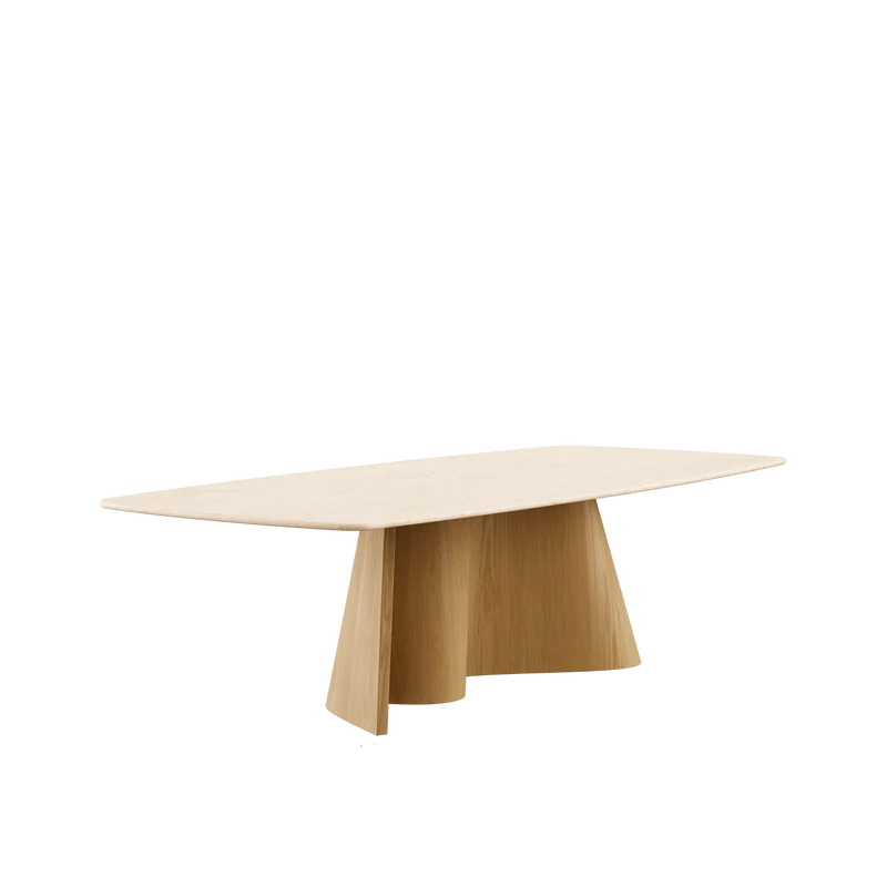 CORTINA masă de dining, stejar, blat ceramică