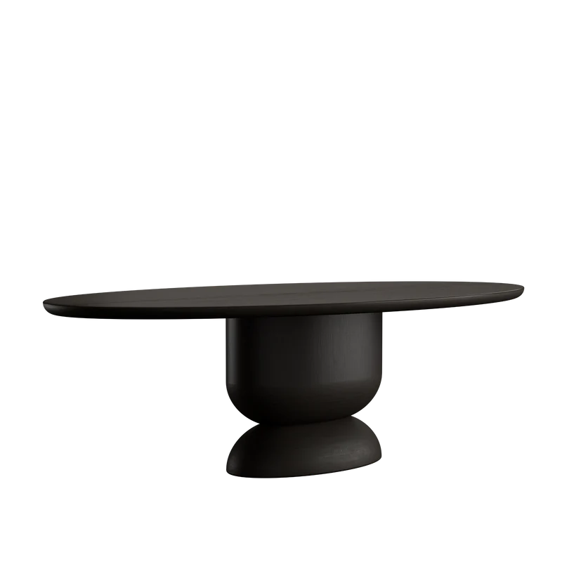 SILENCE masă de dining ovală, stejar