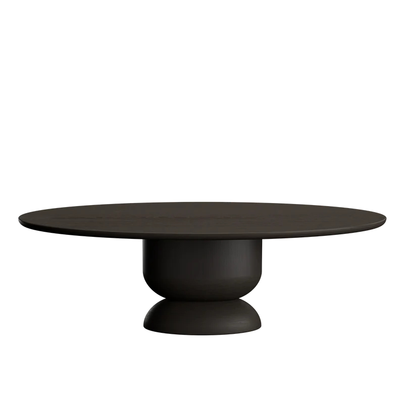 SILENCE masă de dining ovală, stejar