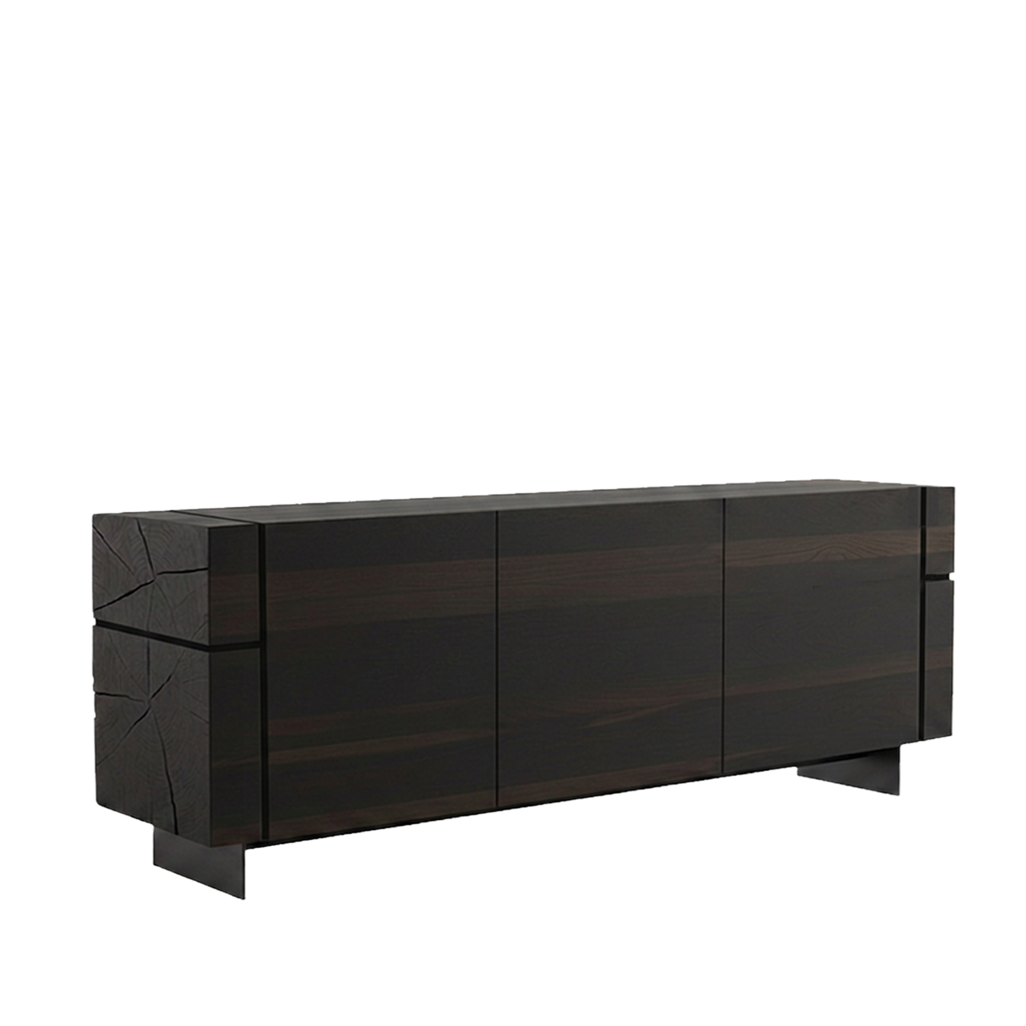 BEAMS bufet, 3 uși, stejar