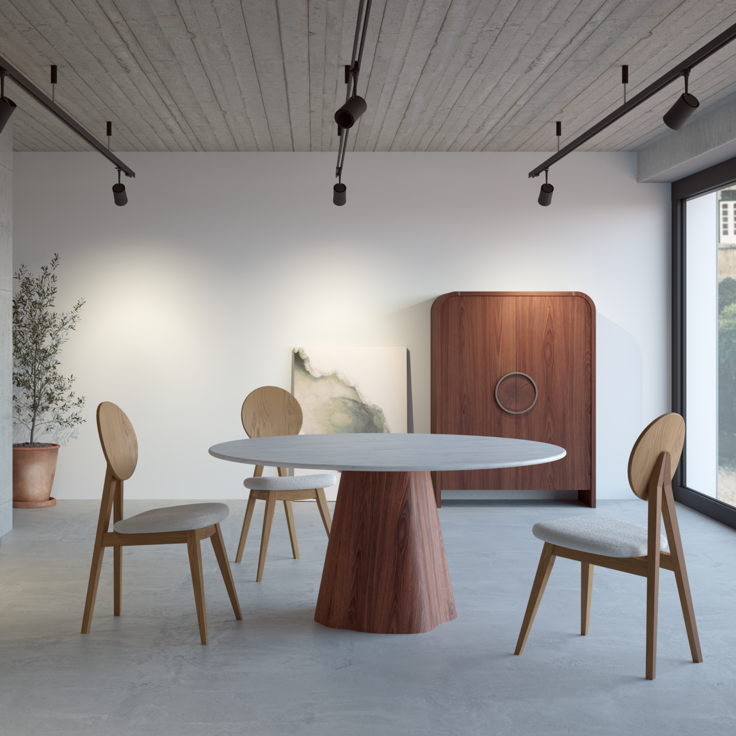 COMPAS scaun tapițat