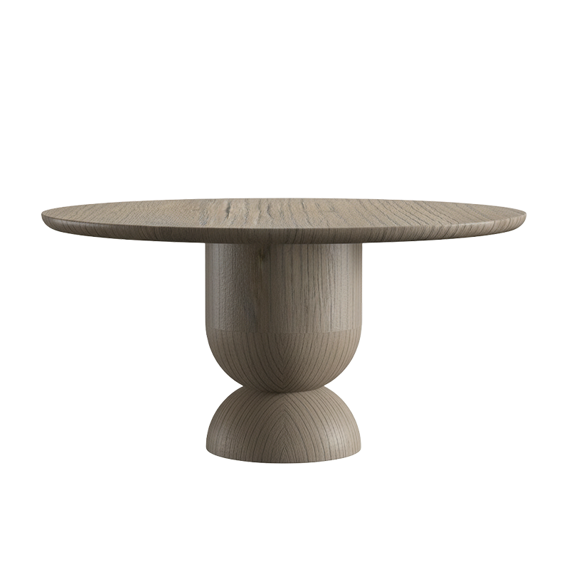 SILENCE masă de dining rotundă, stejar