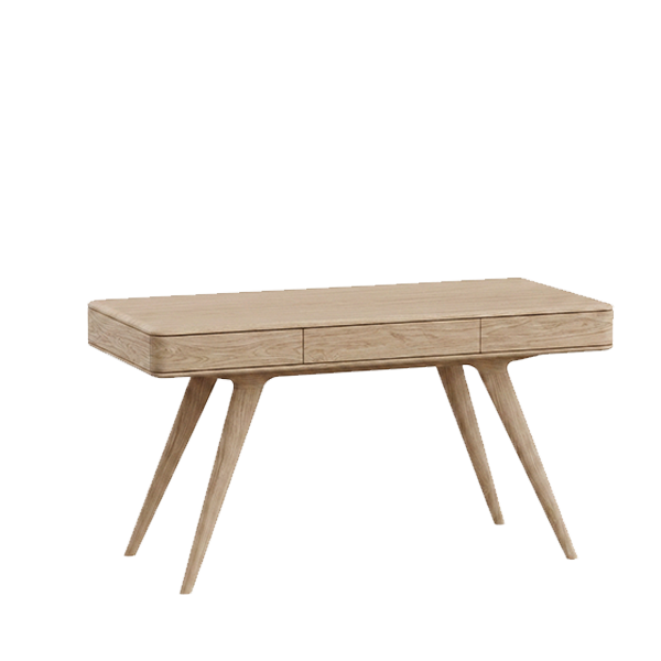 INIA scrivania, 3 cassetti, rovere