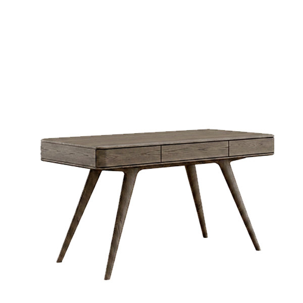 INIA scrivania, 3 cassetti, rovere