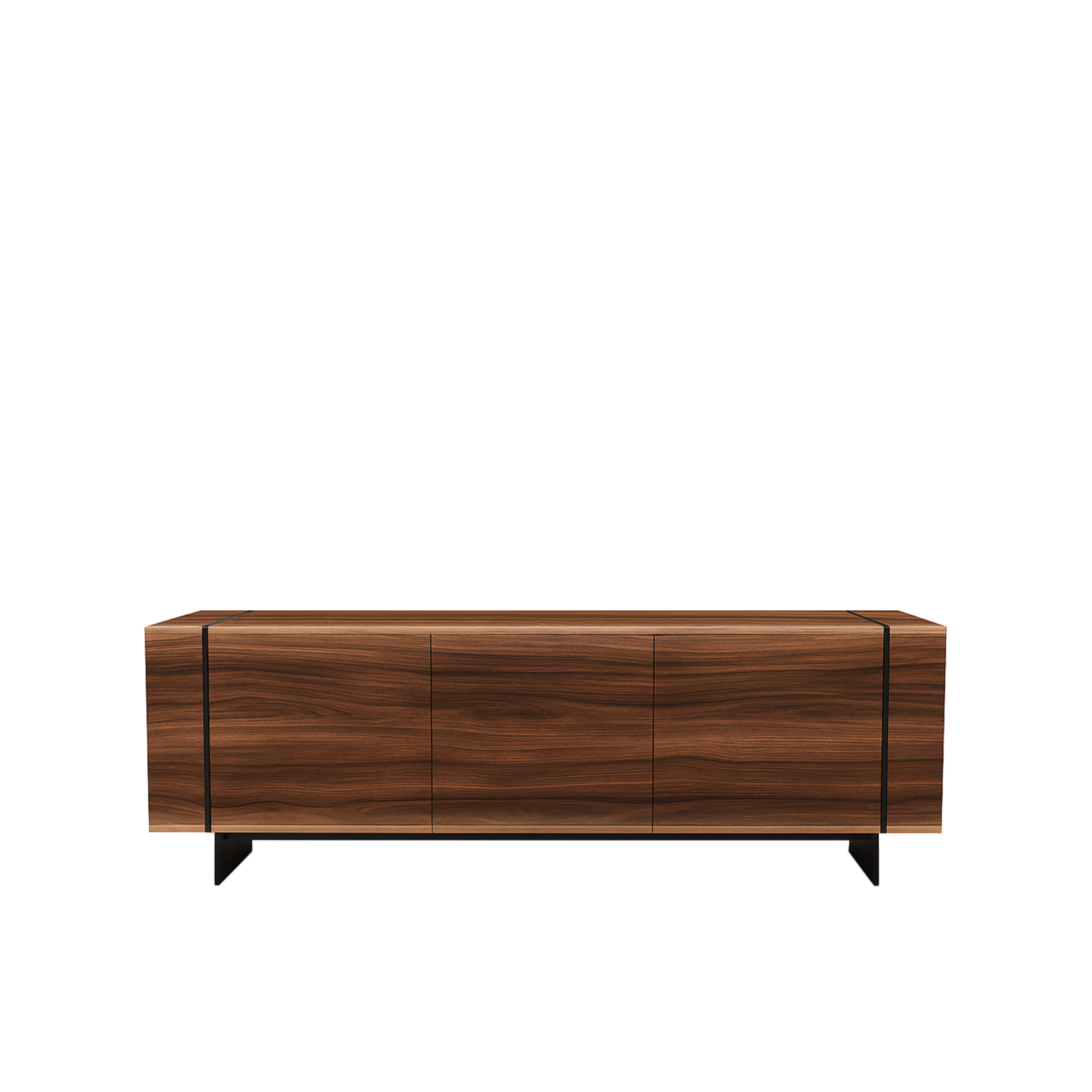 BEAMS bufet, 3 uși, nuc american