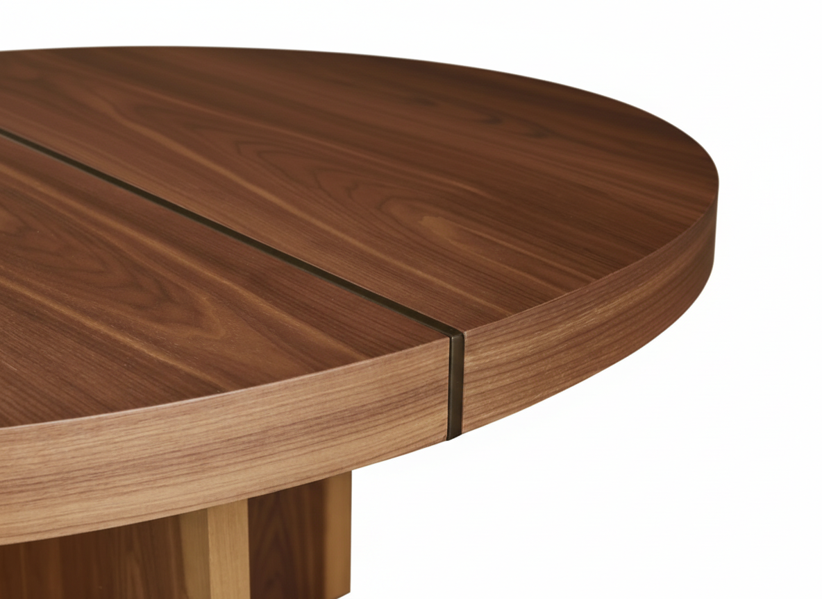 Beams masă rotundă, nuc american