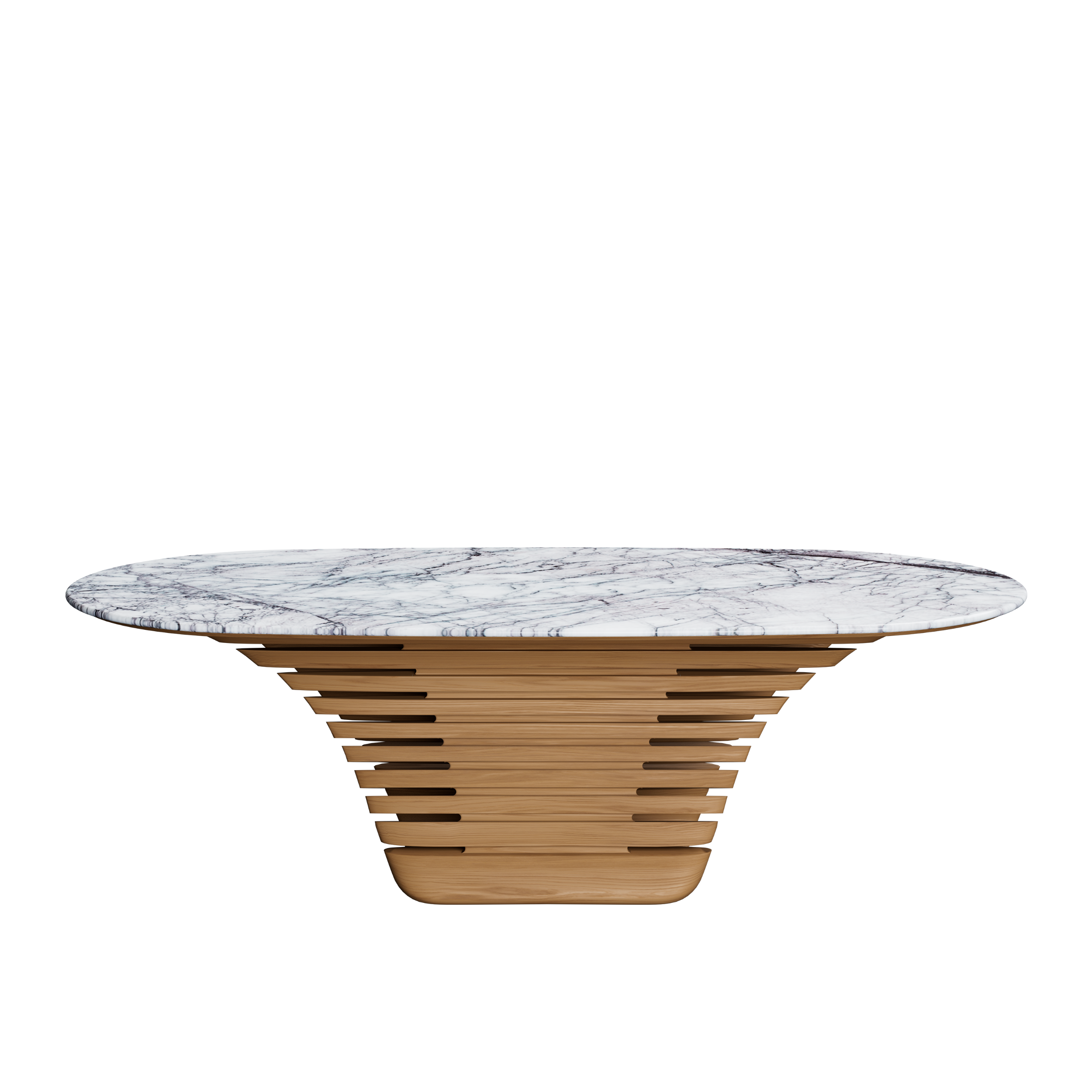 EVE masă de dining, stejar, blat quartz