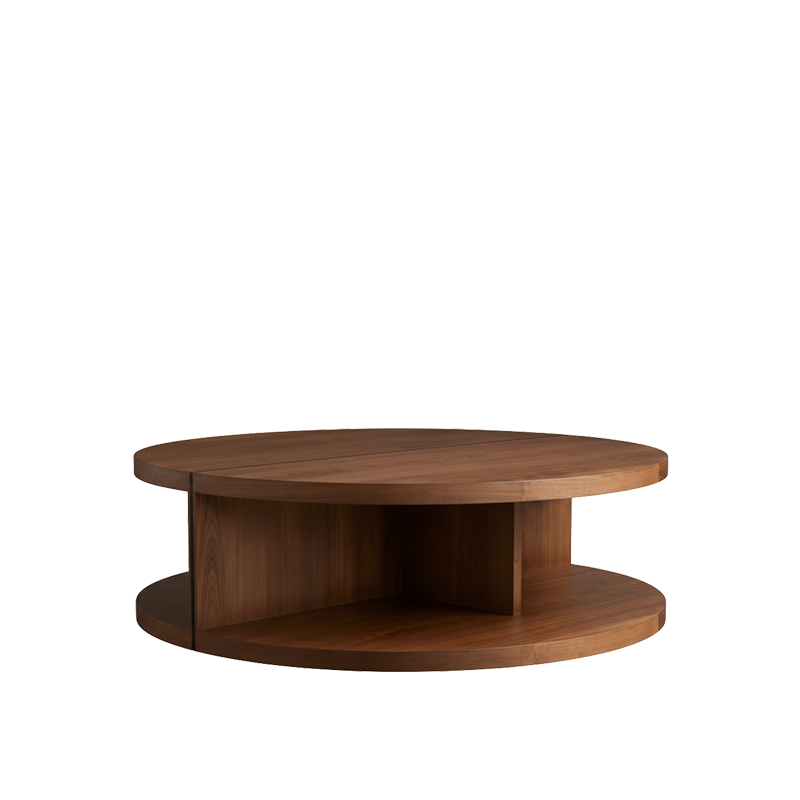 BEAMS Masa de cafea rotunda, Nuc American