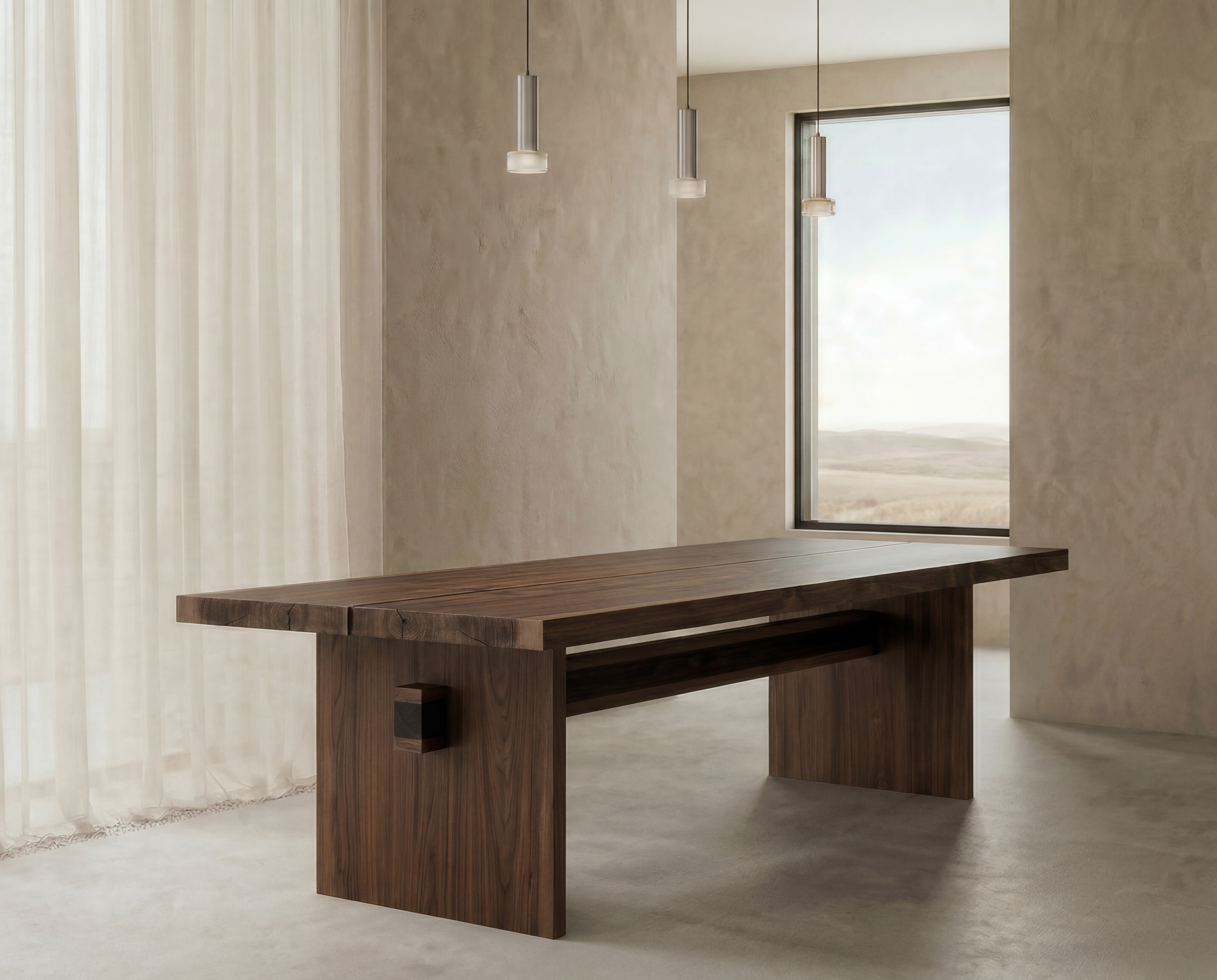 BEAMS masă de dining, stejar