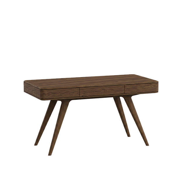 INIA scrivania, 3 cassetti, rovere